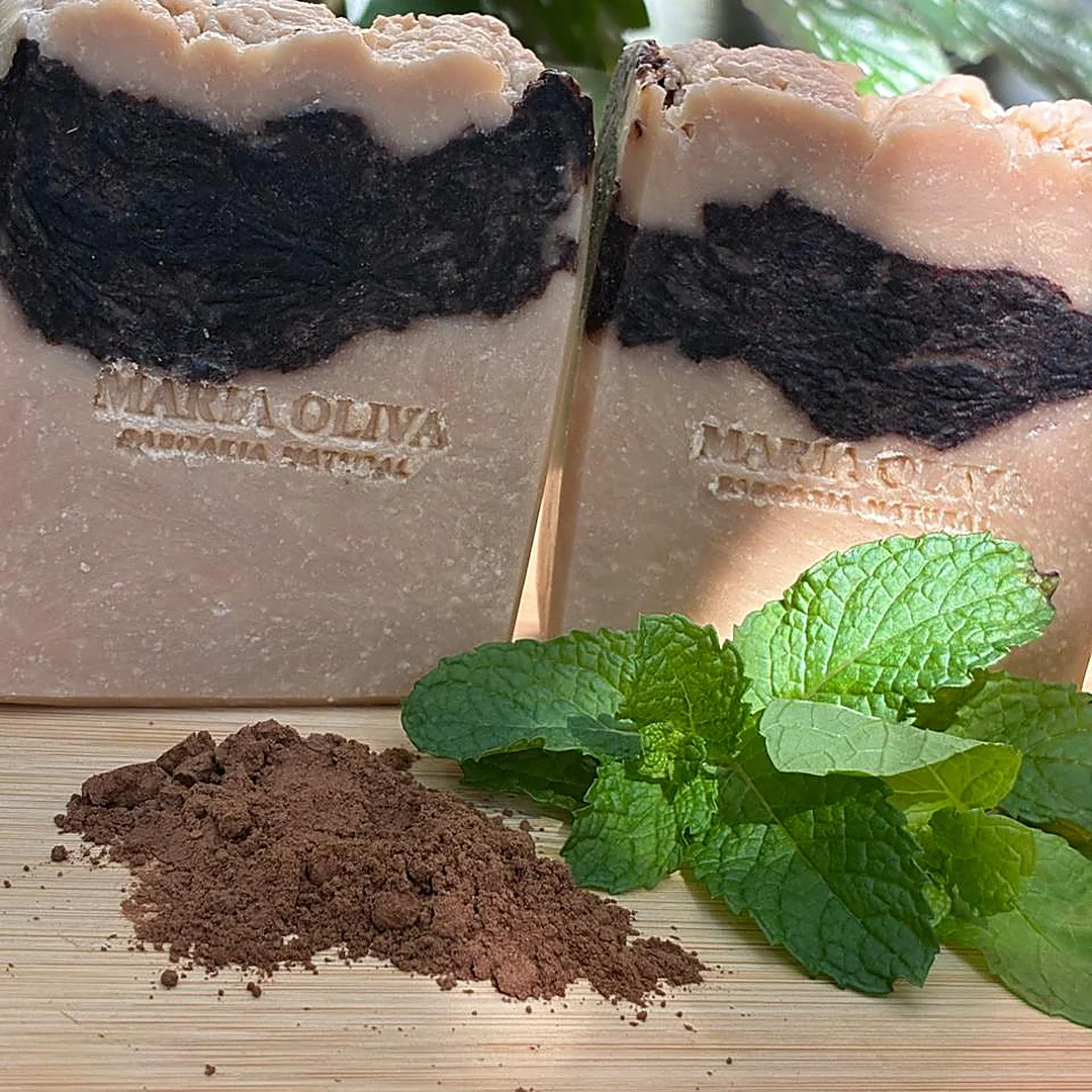 Sabonete Chocomenta Caramelo — Maria Oliva Saboaria Natural