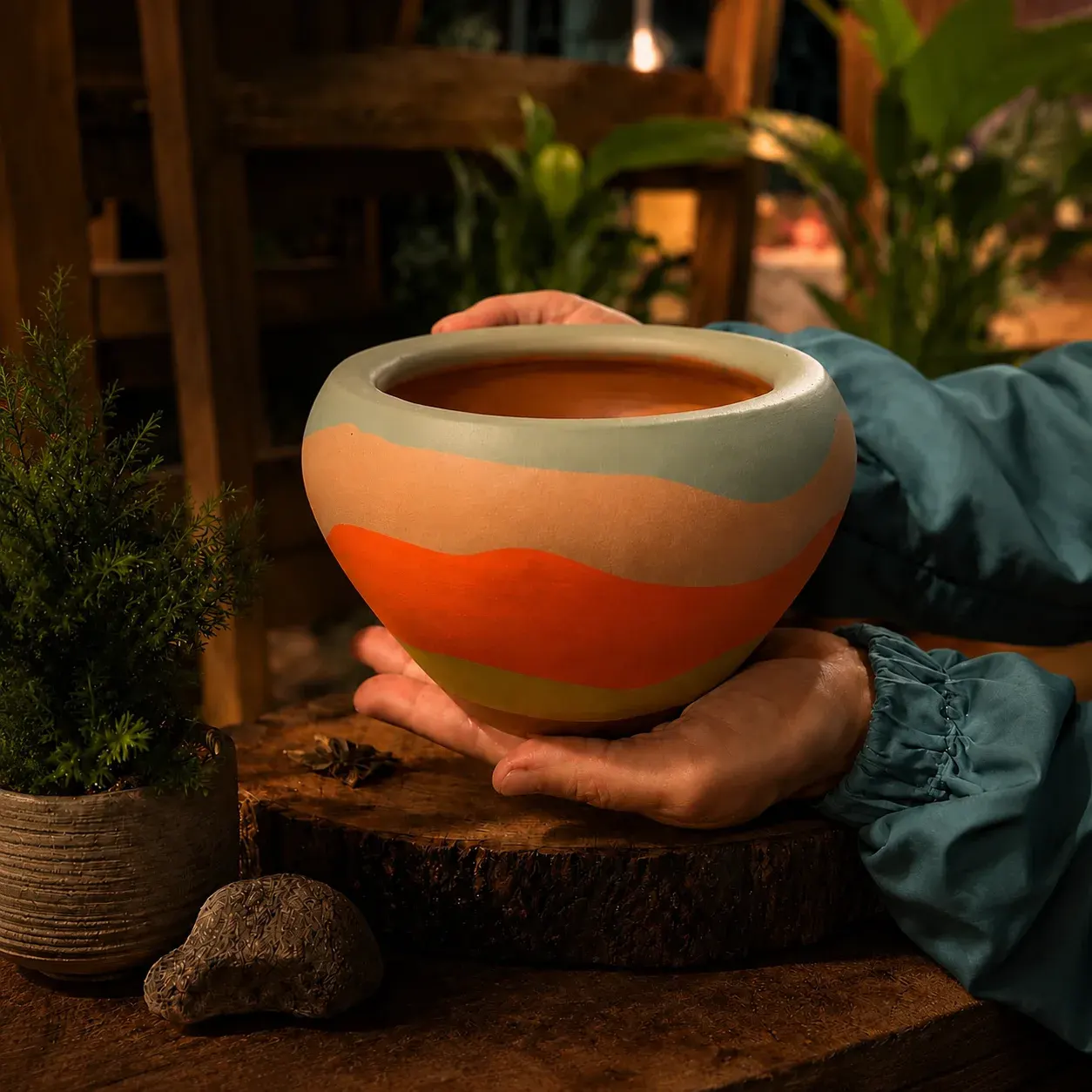 Vivianne — Vasos Alquímicos, cerâmica pintada à mão
