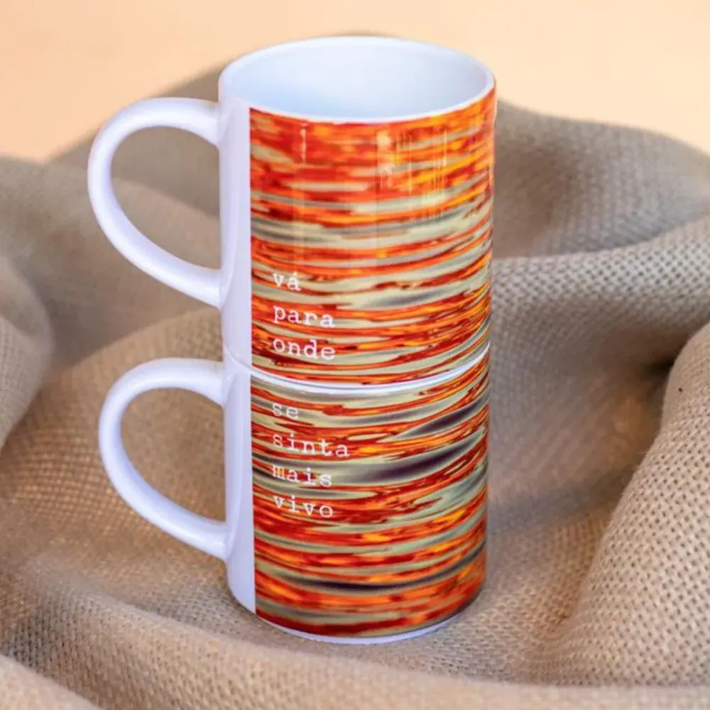 Caneca empilhável — kit com 2